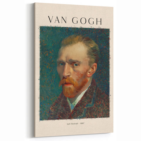 Vincent van Gogh Wall Art - Self-Portrait 1887, Canvas Print
