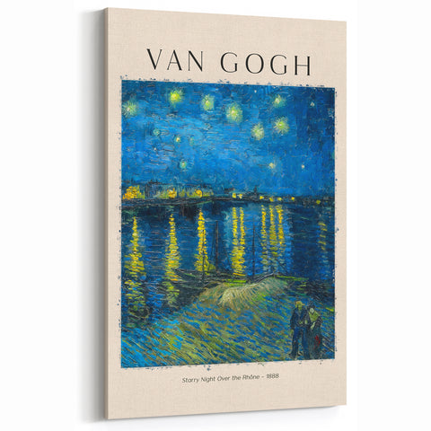 Vincent van Gogh Wall Art - Starry Night Over the Rhône, Canvas Print