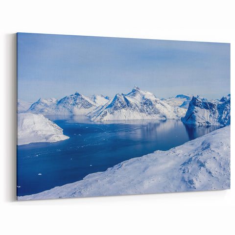 Greenland Landscape Art - Arctic Snowy Mountains Wall Decor