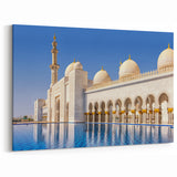 Elegant Abu Dhabi Wall Art - Sheikh Zayed Mosque Reflection Canvas Print