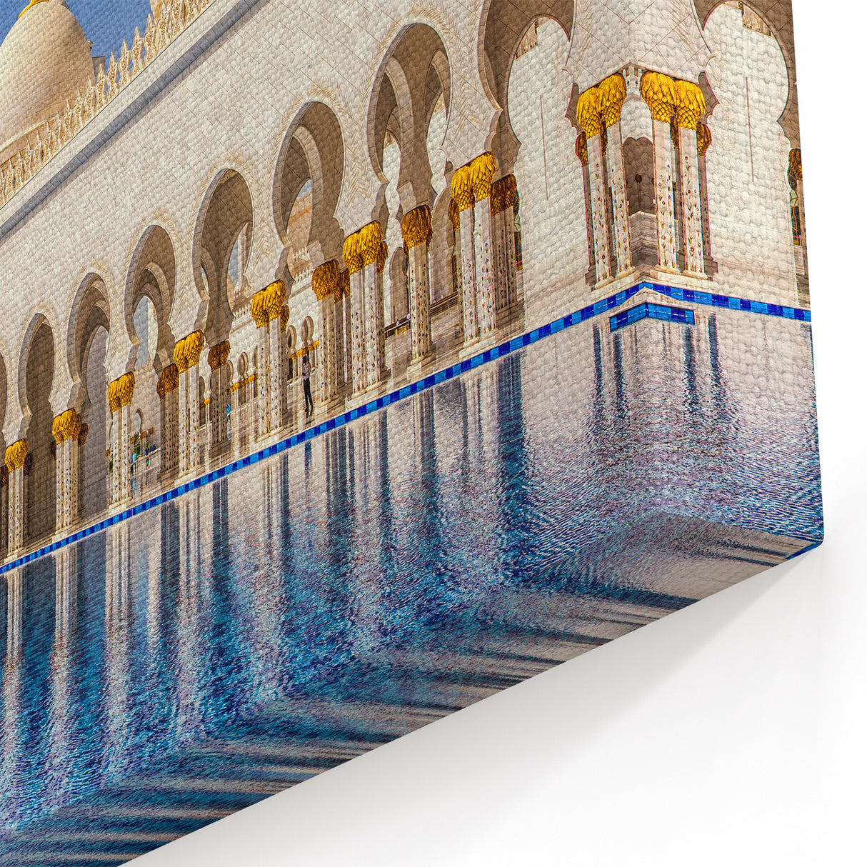 Elegant Abu Dhabi Wall Art - Sheikh Zayed Mosque Reflection Canvas Print