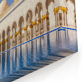 Elegant Abu Dhabi Wall Art - Sheikh Zayed Mosque Reflection Canvas Print