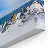 European Scenic Art - Colorful Greenland Homes by the Arctic Sea