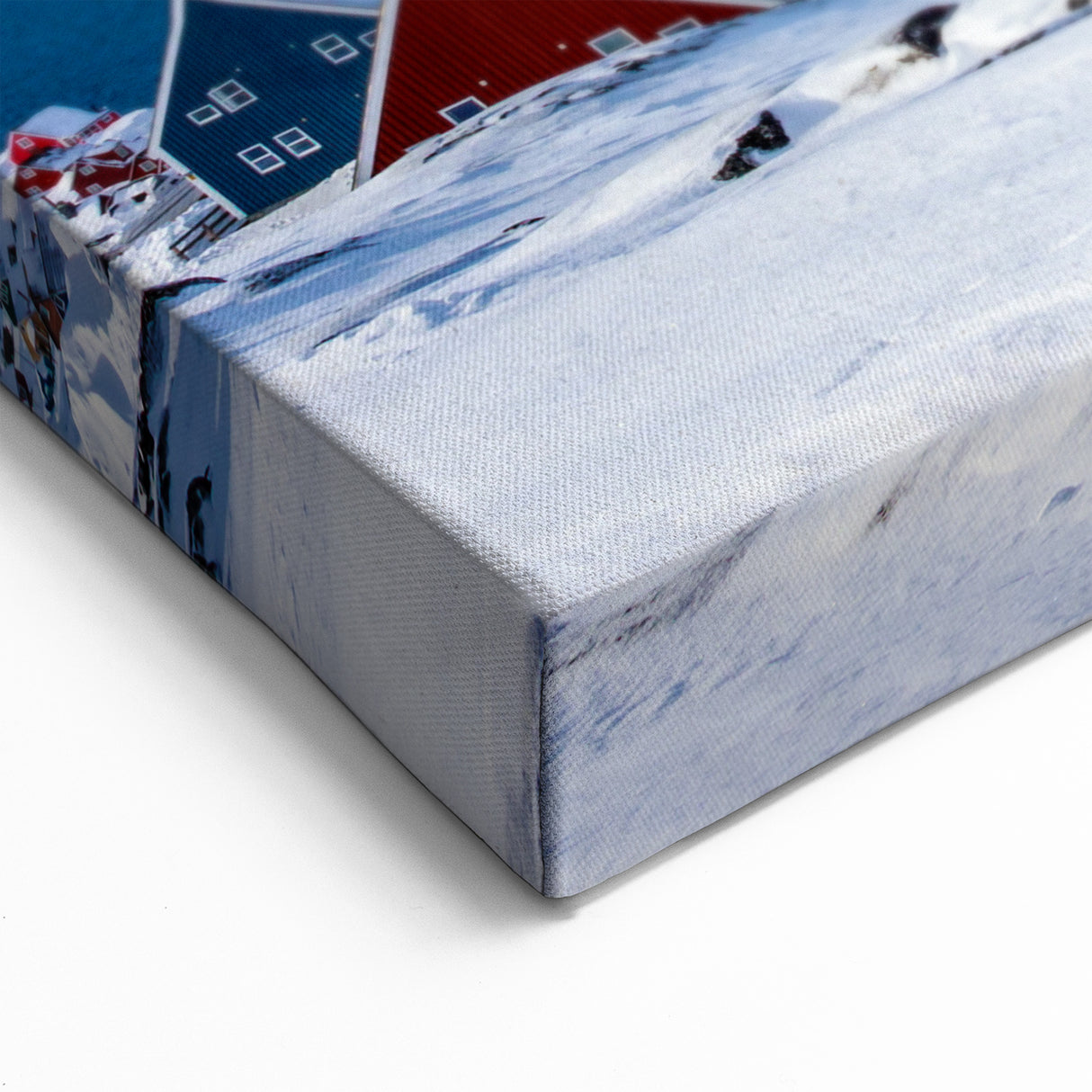 European Scenic Art - Colorful Greenland Homes by the Arctic Sea