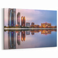 Emirates Palace Etihad Towers Canvas - Elegant Abu Dhabi Skyline Art