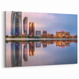 Emirates Palace Etihad Towers Canvas - Elegant Abu Dhabi Skyline Art