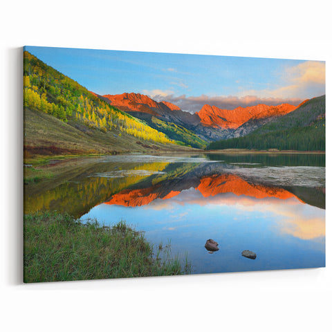 Vail Scenic Prints - Vibrant Sunset Reflections in Colorado's Nature