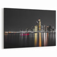 Abu Dhabi Cityscape Night Canvas - Modern Skyline Wall Art