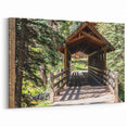 Vail Ski Resort Art - Rustic Wooden Bridge in Forest Landscape Wall Art