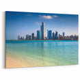 Abu Dhabi Skyline Coastal Canvas - Modern Cityscape Wall Art