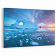 Greenland Iceberg Prints - Arctic Ice Arch and Sailboat Sunset Decor