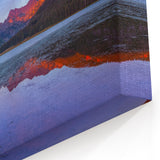 Vail Landscape Canvas - Sunset Mountain Reflections Over Serene Lake