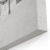 Vail Ski Resort Art - Black and White Snowy Ski Lift in Winter Forest