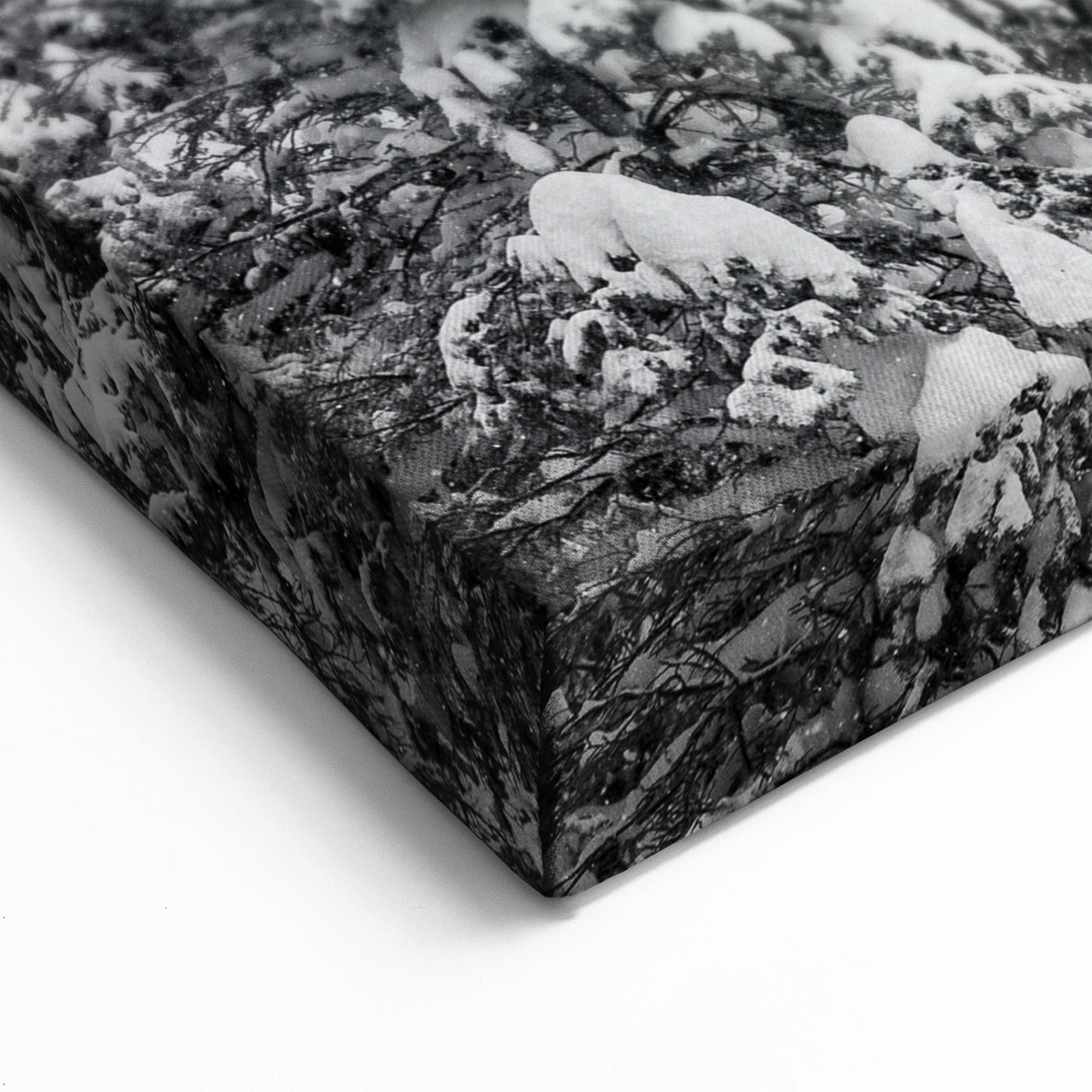 Vail Ski Resort Art - Black and White Snowy Ski Lift in Winter Forest