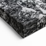 Vail Ski Resort Art - Black and White Snowy Ski Lift in Winter Forest