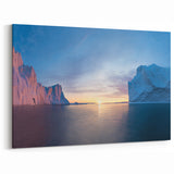 Greenland Iceberg Prints - Arctic Glaciers at Sunrise Wall Art Decor