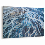 Canterbury Wall Art - New Zealand Aerial River Network Abstract Prints