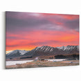 Canterbury Wall Art - New Zealand Sunset Over Mountains and Church