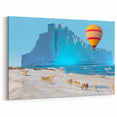 Greenland Scenic Art - Hot Air Balloon and Arctic Dogs Wall Decor