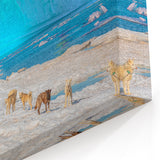 Greenland Scenic Art - Hot Air Balloon and Arctic Dogs Wall Decor