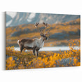 Greenland Nature Canvas - Majestic Reindeer in Autumn Wilderness Wall Art