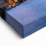 Etihad Towers Canvas - Vibrant Abu Dhabi Skyline Wall Art at Sunset