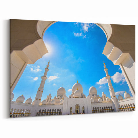 Sheikh Zayed Mosque Canvas - Majestic Abu Dhabi Landmark Wall Art