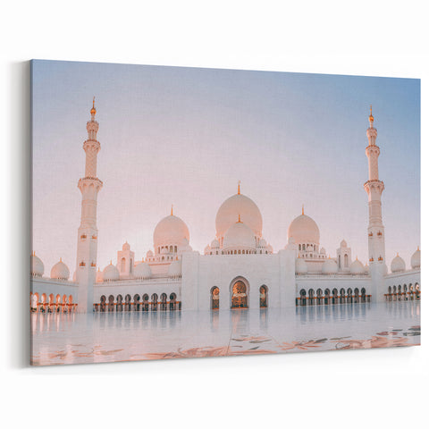 Iconic Abu Dhabi Landmark Wall Art - Sheikh Zayed Mosque Canvas