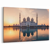 Golden Reflection of Sheikh Zayed Mosque - Majestic Abu Dhabi Wall Art