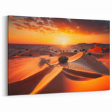 Radiant Dunes Wall Art - Abu Dhabi Desert Sunset Canvas