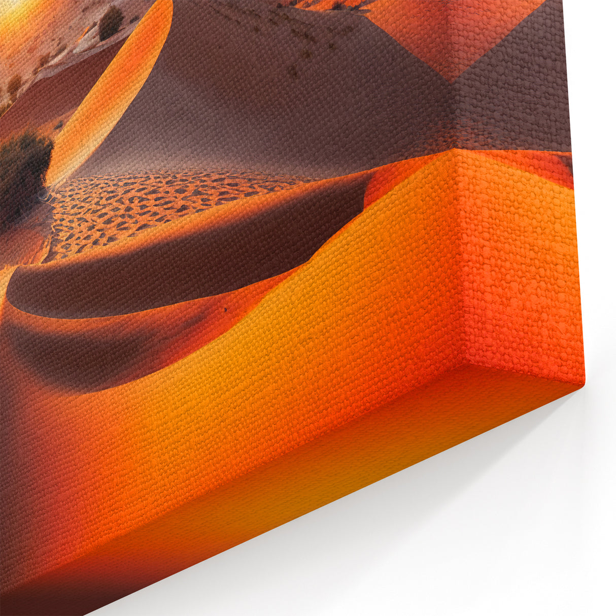 Radiant Dunes Wall Art - Abu Dhabi Desert Sunset Canvas