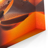 Radiant Dunes Wall Art - Abu Dhabi Desert Sunset Canvas