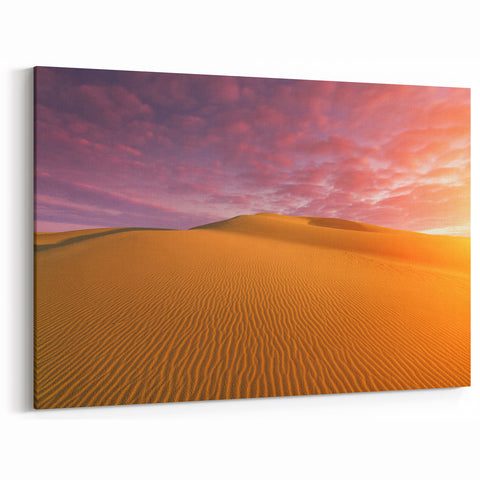 Dubai Desert Sunset Art - Stunning Canvas Prints Featuring Serene Sand Dunes