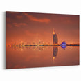 Dubai Skyline Reflection Art - Stunning Canvas Prints Featuring Burj Al Arab and Burj Khalifa