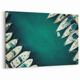 Dubai Marina Yachts Art - Stunning Aerial Canvas Prints Featuring Luxury Boats
