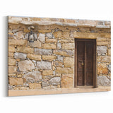 Traditional Middle Eastern Wall Art - Rustic Stone and Wooden Door Canvas Prints