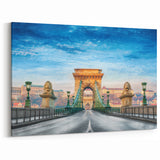 Budapest Cityscape Art - Hungarian Art Prints of Chain Bridge