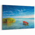 Budapest Canvas Prints - Serene Boat on Lake Balaton Hungary Art