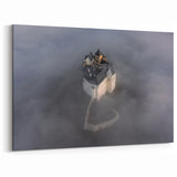 Hungarian Landscape Art - Castle in the Clouds Aerial View Print