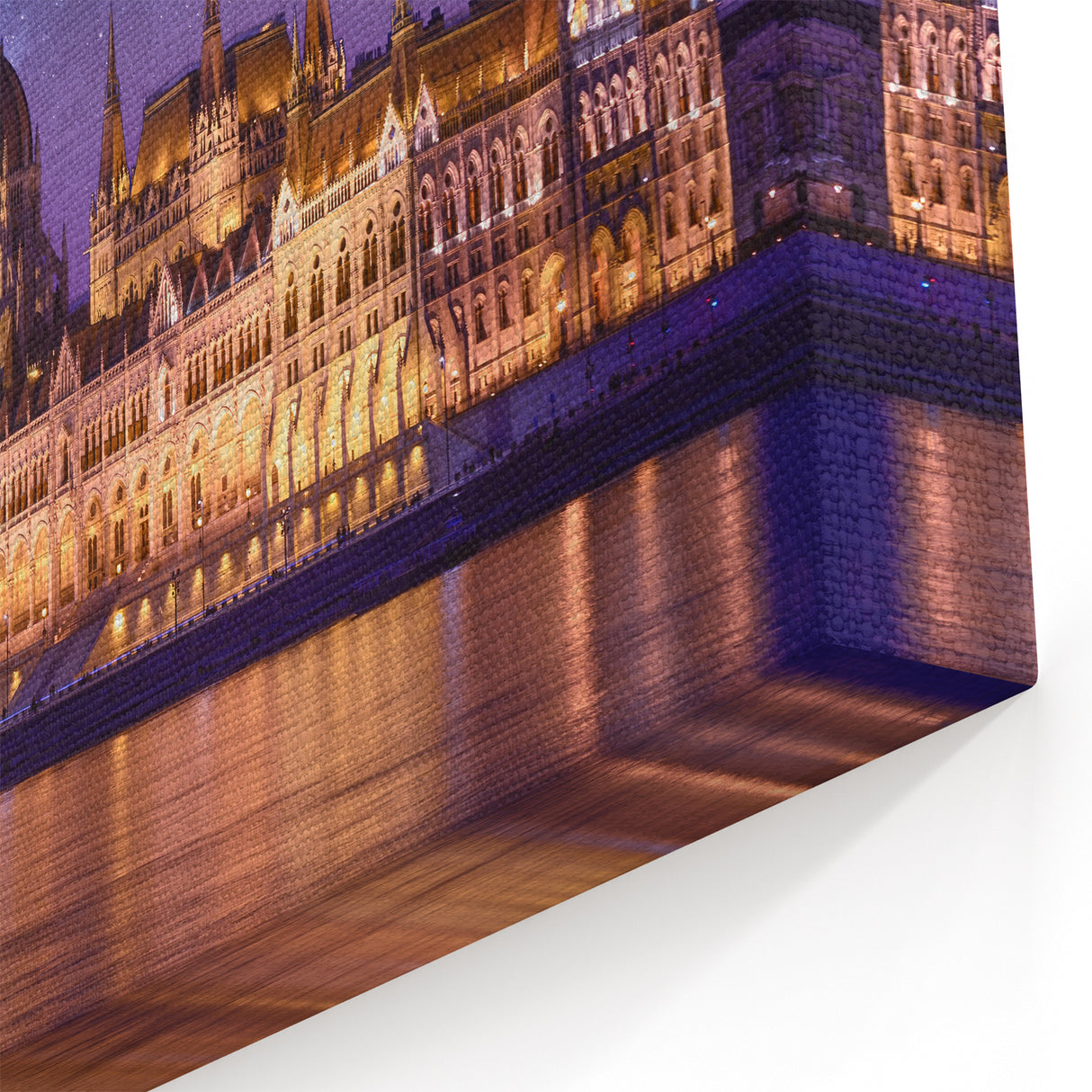 Budapest Cityscape Art - Hungarian Parliament at Night Under Stars