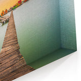 Hungary Scenic Prints - Colorful Fishing Huts on Lake Bokod