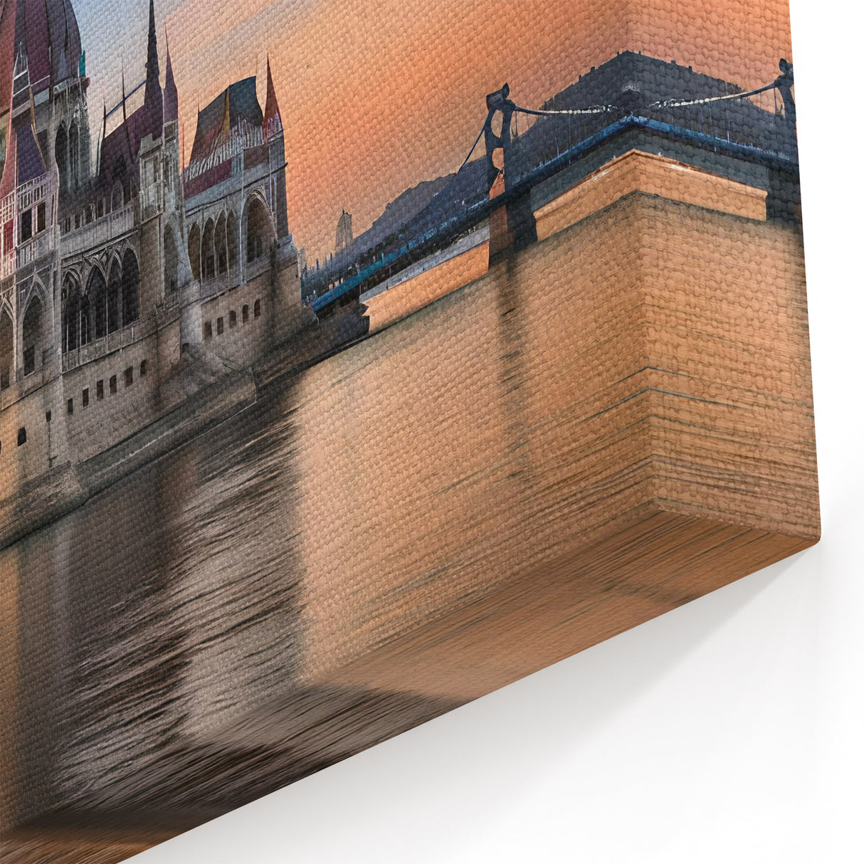 Budapest Canvas Prints - Hungarian Parliament at Sunrise Reflection