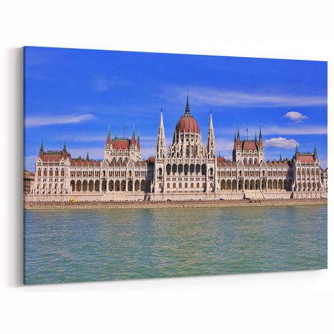 Hungary Travel Posters - Hungarian Parliament Building Daytime Print