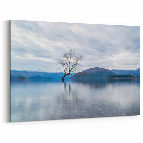 Otago Wall Art - Wanaka Lake Tree Photography Print of New Zealand Scenery