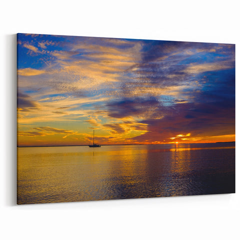 Florida Keys Sunset Wall Art – Nautical Coastal Decor with Ocean Photography
