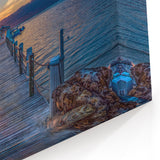 Florida Keys Dock Sunset Wall Art – Tropical Beach and Ocean Photography