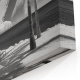 Black and White Florida Keys Palm Tree Wall Art – Coastal Beach Decor