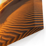 Golden Desert Sunset Art - Captivating Canvas Prints Featuring Scenic Sand Dunes