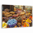 Dubai Spice Market Art - Vibrant Canvas Prints Featuring Colorful Souk Scene
