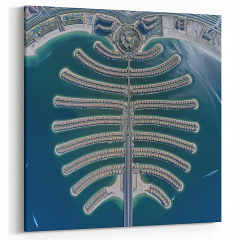 Palm Jumeirah Aerial View Art - Stunning Canvas Prints Featuring Dubai’s Iconic Island
